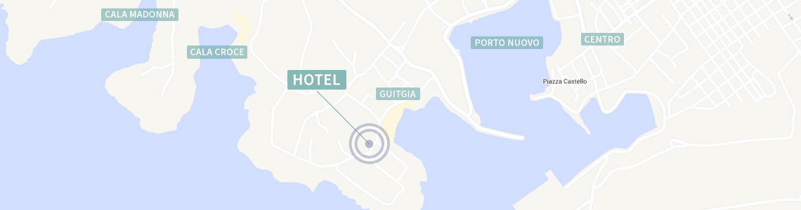 Hotel Il Faro della Guitgia on the map of Lampedusa